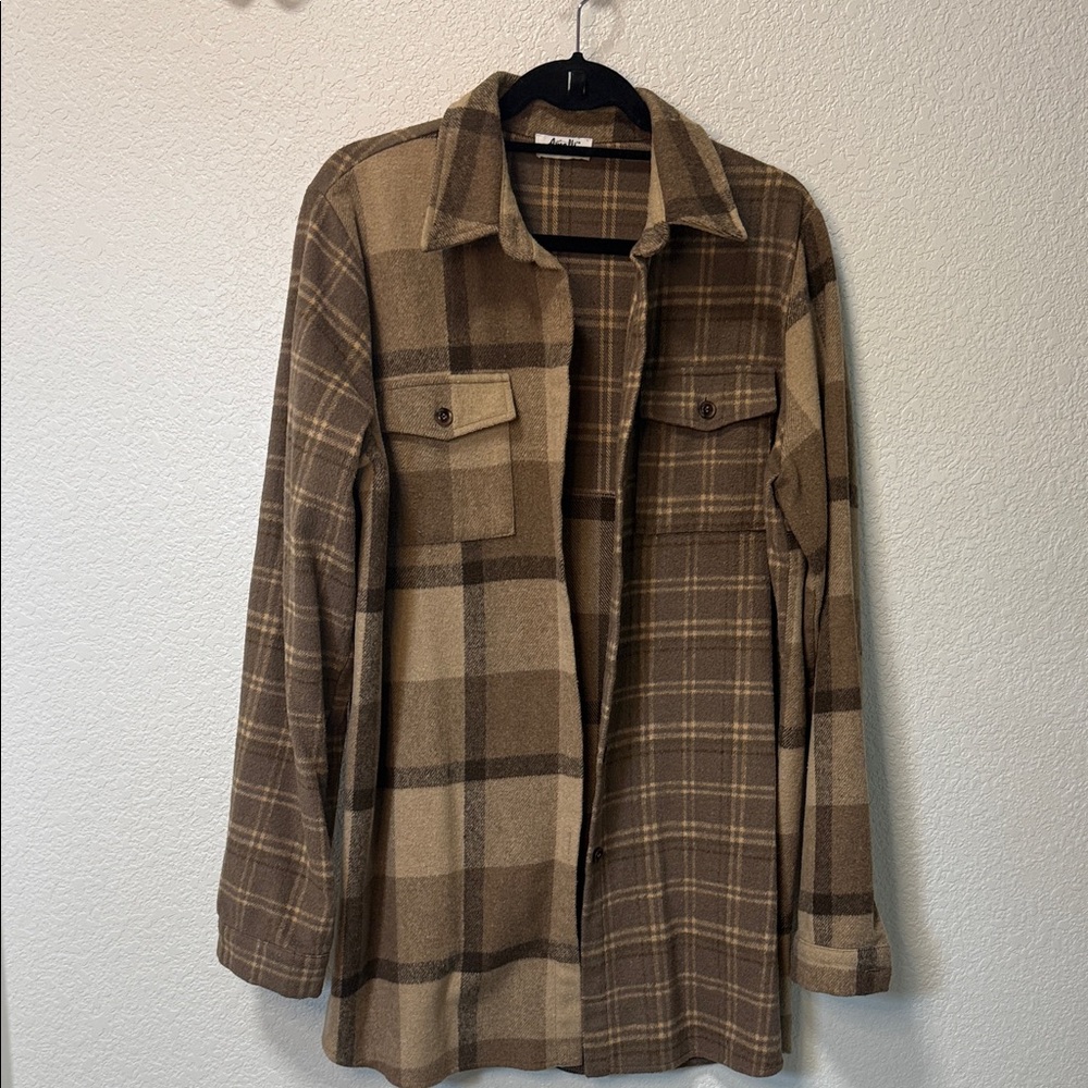 Plaid Brown Women's Top